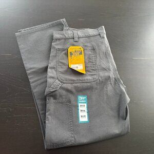 NEW Mens Carhartt Gray BN3334-M Relaxed Duck Double Front Knee Dungaree 36 X 32
